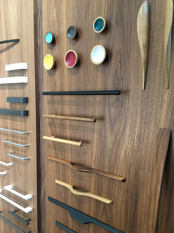 Wooden kitchen cupboard handles by Gamma Fittings